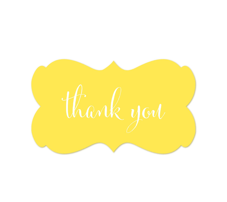 Thank You Fancy Frame Label Stickers-Set of 36-Andaz Press-Ivory-