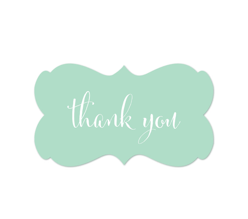 Thank You Fancy Frame Label Stickers-Set of 36-Andaz Press-Ivory-