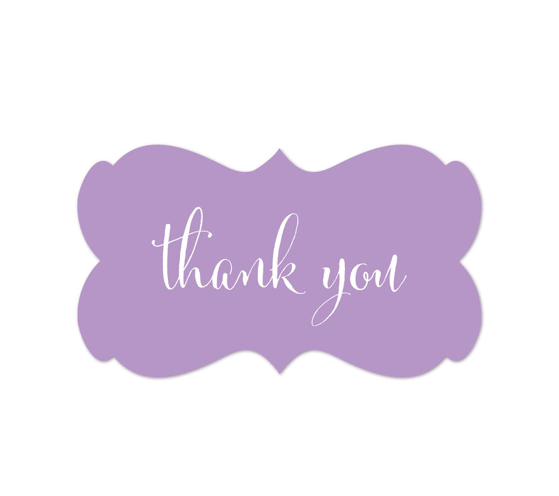 Thank You Fancy Frame Label Stickers-Set of 36-Andaz Press-Ivory-