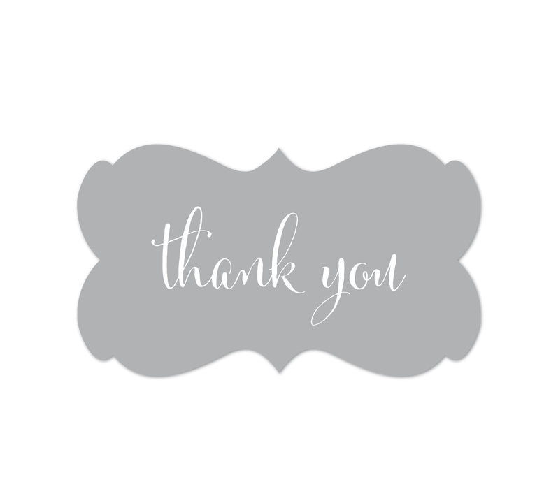 Thank You Fancy Frame Label Stickers-Set of 36-Andaz Press-Ivory-
