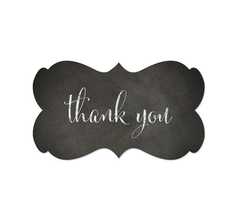 Thank You Fancy Frame Label Stickers-Set of 36-Andaz Press-Ivory-