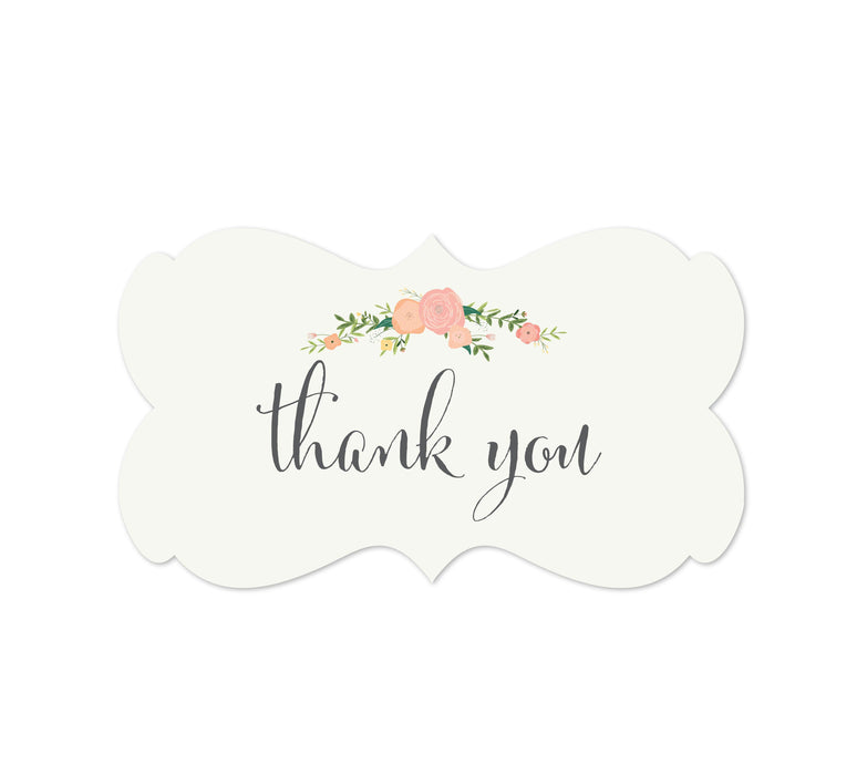 Thank You Fancy Frame Label Stickers-Set of 36-Andaz Press-Ivory-