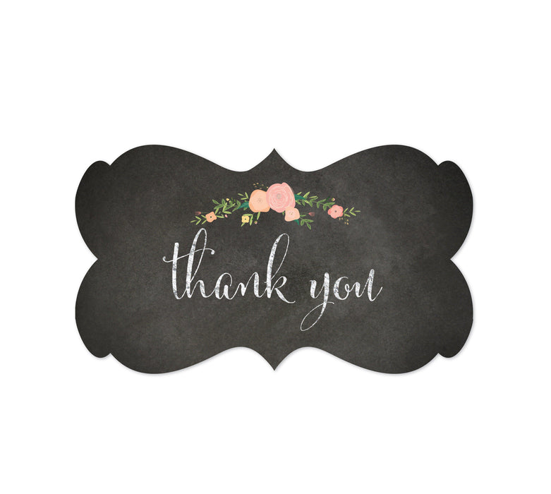 Thank You Fancy Frame Label Stickers-Set of 36-Andaz Press-Ivory-