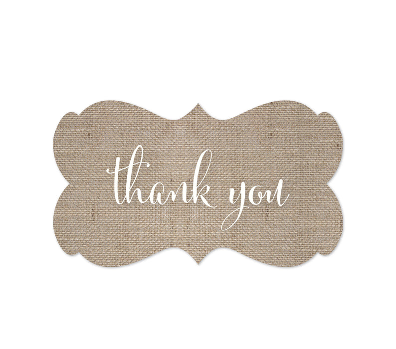 Thank You Fancy Frame Label Stickers-Set of 36-Andaz Press-Ivory-