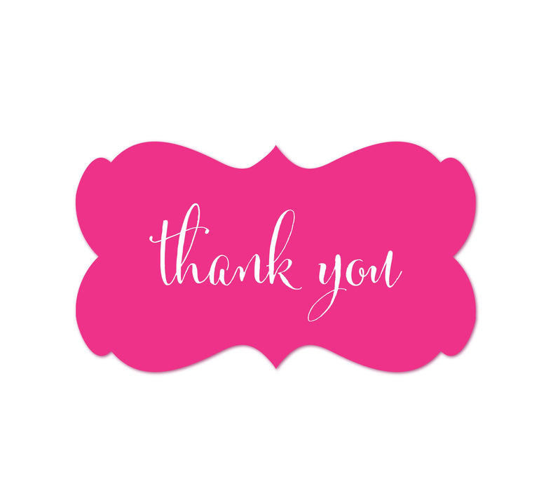 Thank You Fancy Frame Label Stickers-Set of 36-Andaz Press-Ivory-