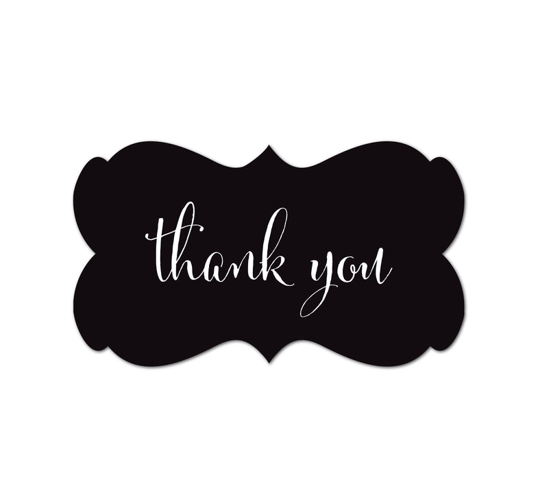 Thank You Fancy Frame Label Stickers-Set of 36-Andaz Press-Black-