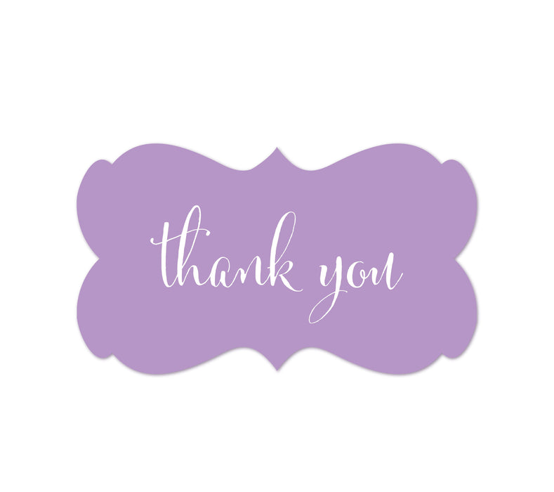 Thank You Fancy Frame Label Stickers-Set of 36-Andaz Press-Lavender-