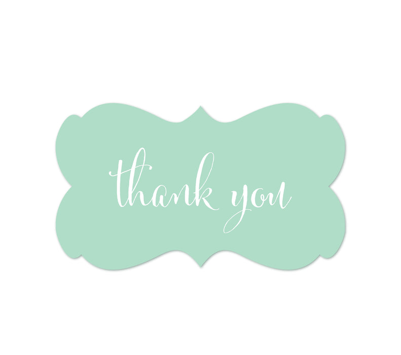 Thank You Fancy Frame Label Stickers-Set of 36-Andaz Press-Mint Green-