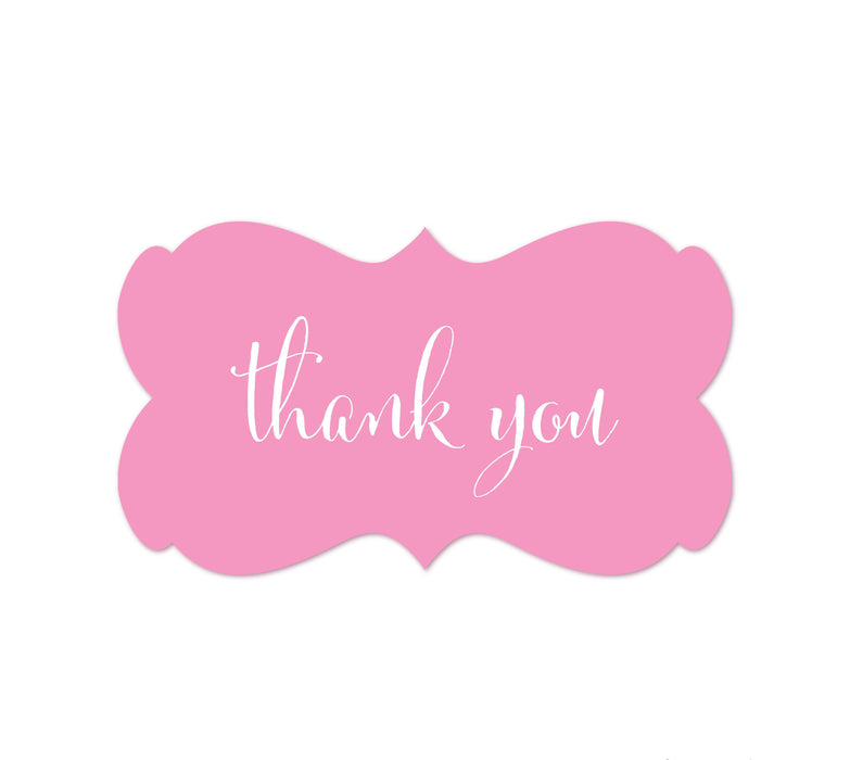 Thank You Fancy Frame Label Stickers-Set of 36-Andaz Press-Pink-