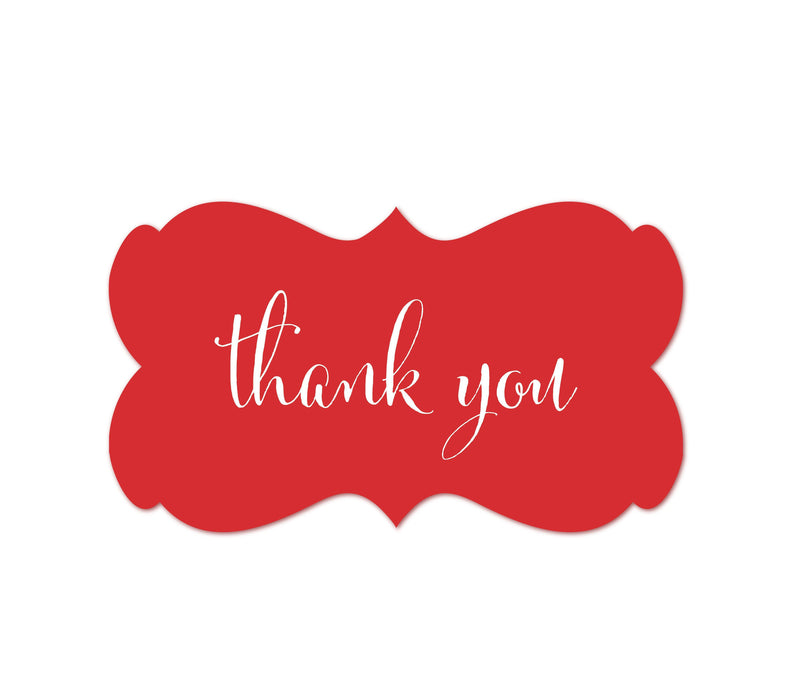 Thank You Fancy Frame Label Stickers-Set of 36-Andaz Press-Red-