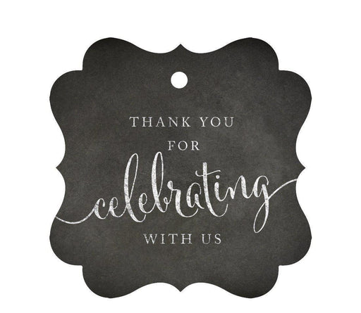Thank You For Celebrating With Us Fancy Frame Chalkboard Gift Tags-Set of 24-Andaz Press-
