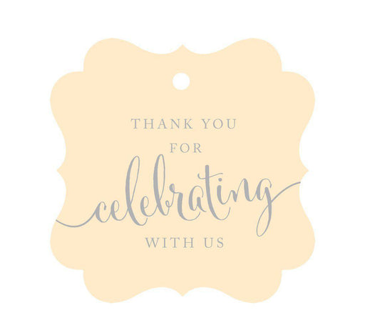 Thank You For Celebrating With Us Fancy Frame Gift Tags-Set of 24-Andaz Press-White-