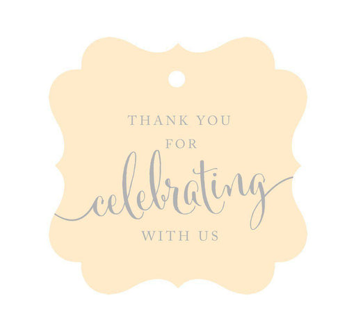 Thank You For Celebrating With Us Fancy Frame Gift Tags-Set of 24-Andaz Press-Ivory-