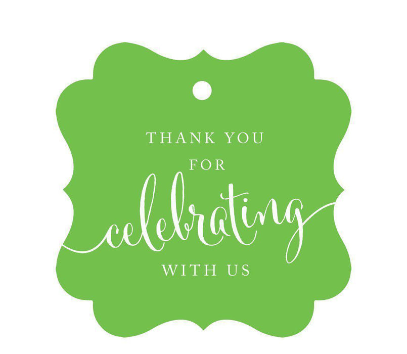 Thank You For Celebrating With Us Fancy Frame Gift Tags-Set of 24-Andaz Press-Kiwi Green-