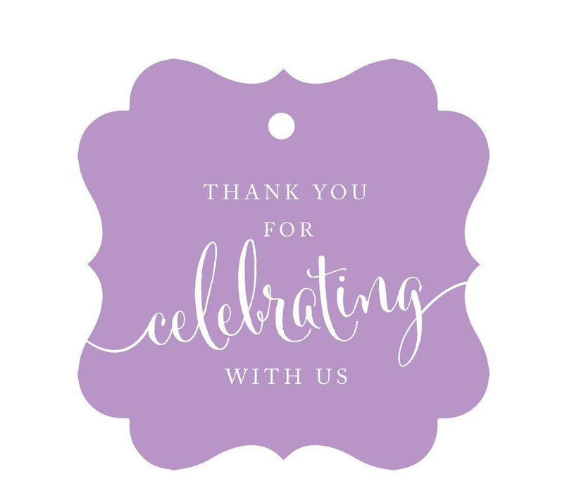 Thank You For Celebrating With Us Fancy Frame Gift Tags-Set of 24-Andaz Press-Purple-