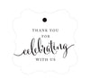 Thank You For Celebrating With Us Fancy Frame Gift Tags-Set of 24-Andaz Press-White-