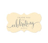 Thank You For Celebrating With Us Fancy Frame Label Stickers-Set of 36-Andaz Press-Ivory-
