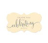 Thank You For Celebrating With Us Fancy Frame Label Stickers-Set of 36-Andaz Press-Ivory-