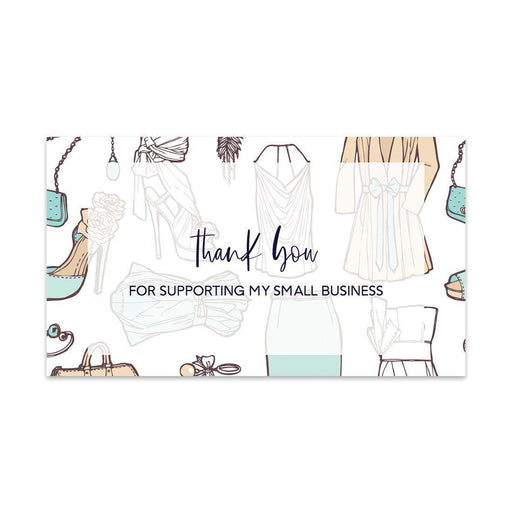 Thank You For Supporting My Small Business Cards, Business Card for Small Business Owners Design 2-Set of 100-Andaz Press-Clothing and Accessories-