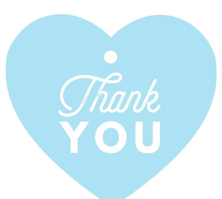 Thank You Heart Gift Tags, Chic Style-Set of 30-Andaz Press-Baby Blue-