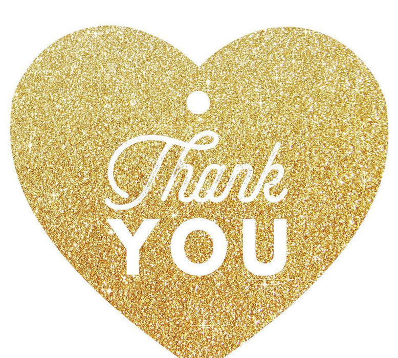 Thank You Heart Gift Tags, Chic Style-Set of 30-Andaz Press-Gold-