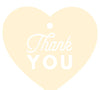 Thank You Heart Gift Tags, Chic Style-Set of 30-Andaz Press-Ivory-