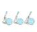 Thank You Hershey's Kisses Stickers-Set of 216-Andaz Press-Baby Blue-