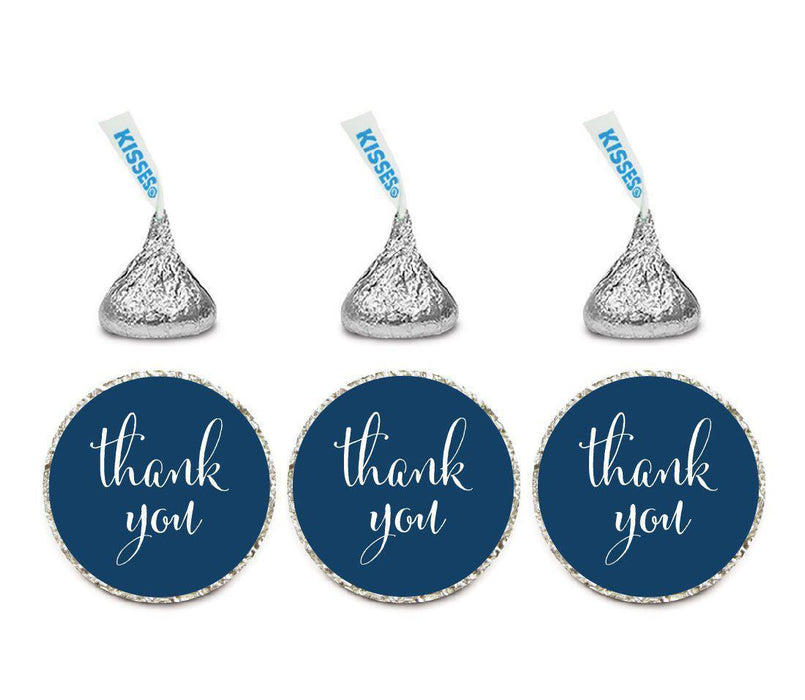 Thank You Hersheys Kisses Stickers-Set of 216-Andaz Press-Navy Blue-