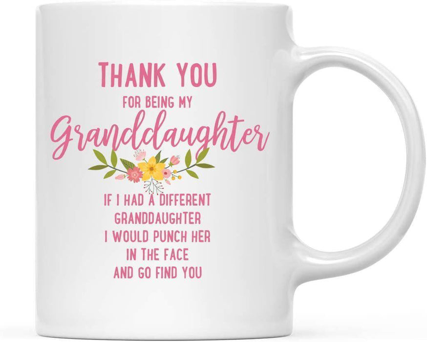 Thank You for Being Ceramic Coffee Mug Floral Punch in Face Collection-Set of 1-Andaz Press-Aunt-