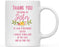 Thank You for Being Ceramic Coffee Mug Floral Punch in Face Collection-Set of 1-Andaz Press-Aunt-