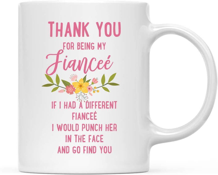 Thank You for Being Ceramic Coffee Mug Floral Punch in Face Collection-Set of 1-Andaz Press-Aunt-