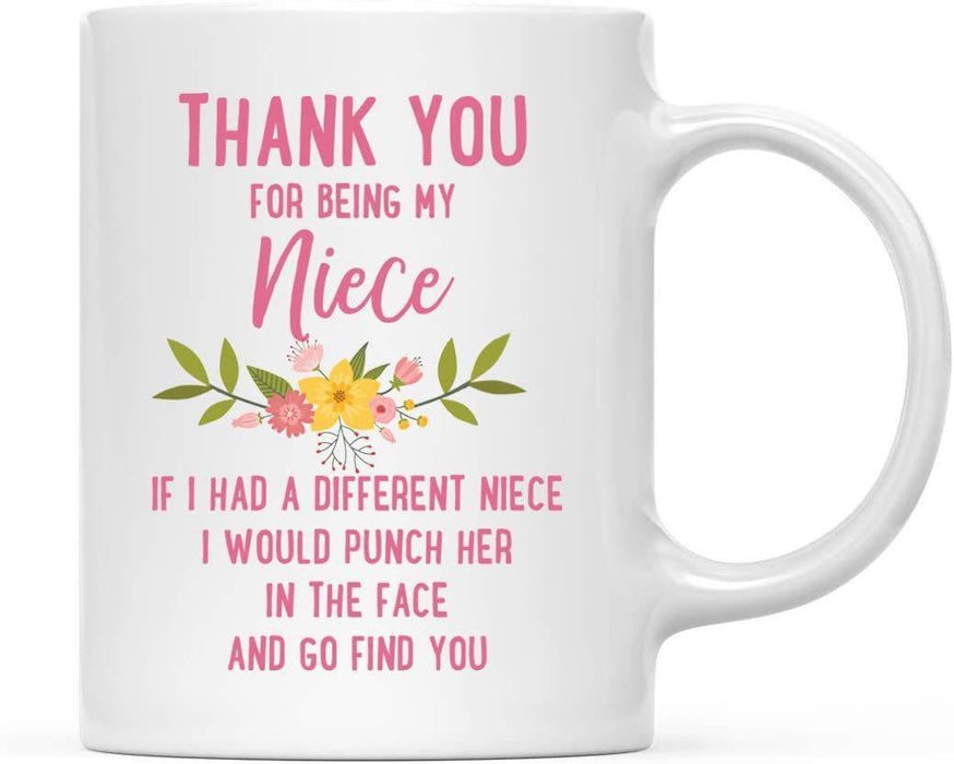 Thank You for Being Ceramic Coffee Mug Floral Punch in Face Collection-Set of 1-Andaz Press-Niece-