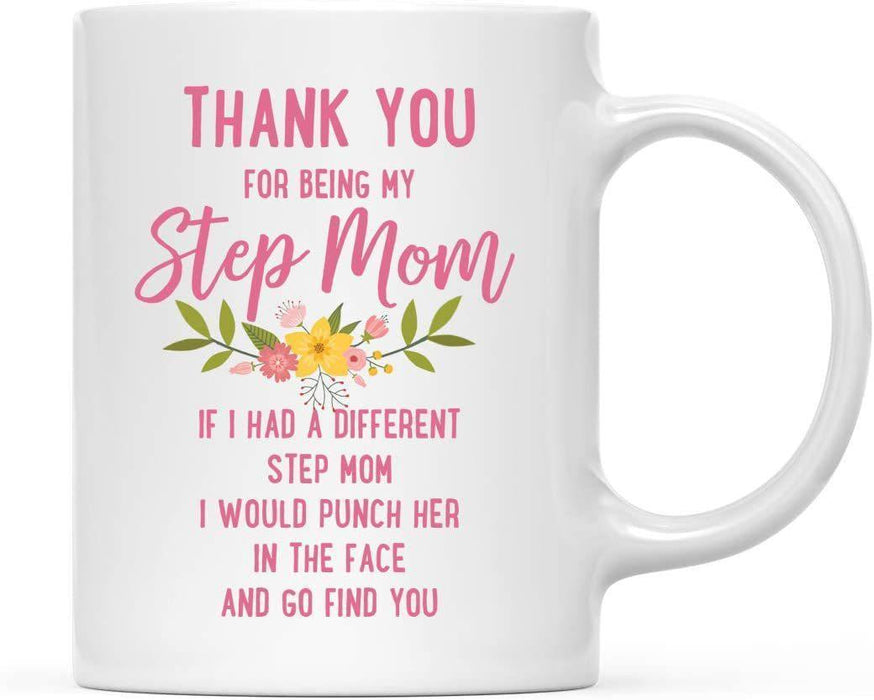 Thank You for Being Ceramic Coffee Mug Floral Punch in Face Collection-Set of 1-Andaz Press-Step Mom-