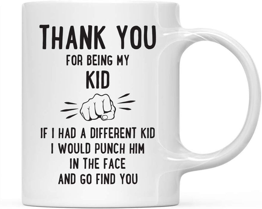 Thank You for Being Ceramic Coffee Mug Punch in Face Collection-Set of 1-Andaz Press-Boyfriend-