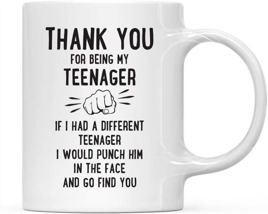 Thank You for Being Ceramic Coffee Mug Punch in Face Collection-Set of 1-Andaz Press-Boyfriend-