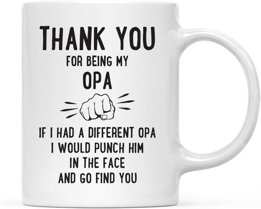 Thank You for Being Ceramic Coffee Mug Punch in Face Collection-Set of 1-Andaz Press-Opa-