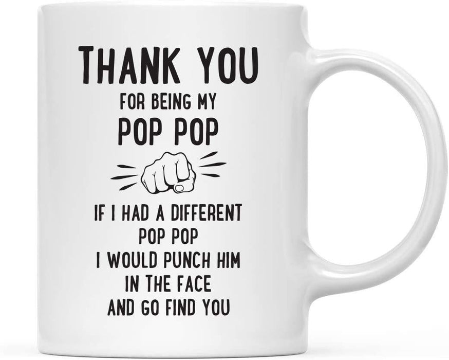 Thank You for Being Ceramic Coffee Mug Punch in Face Collection-Set of 1-Andaz Press-Pop Pop-