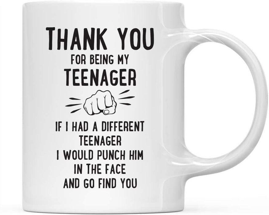 Thank You for Being Ceramic Coffee Mug Punch in Face Collection-Set of 1-Andaz Press-Teenager-