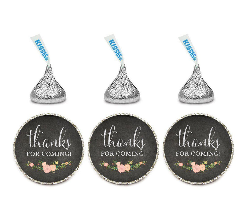 Thanks For Coming Hersheys Kisses Stickers-Set of 216-Andaz Press-Chalkboard Floral-