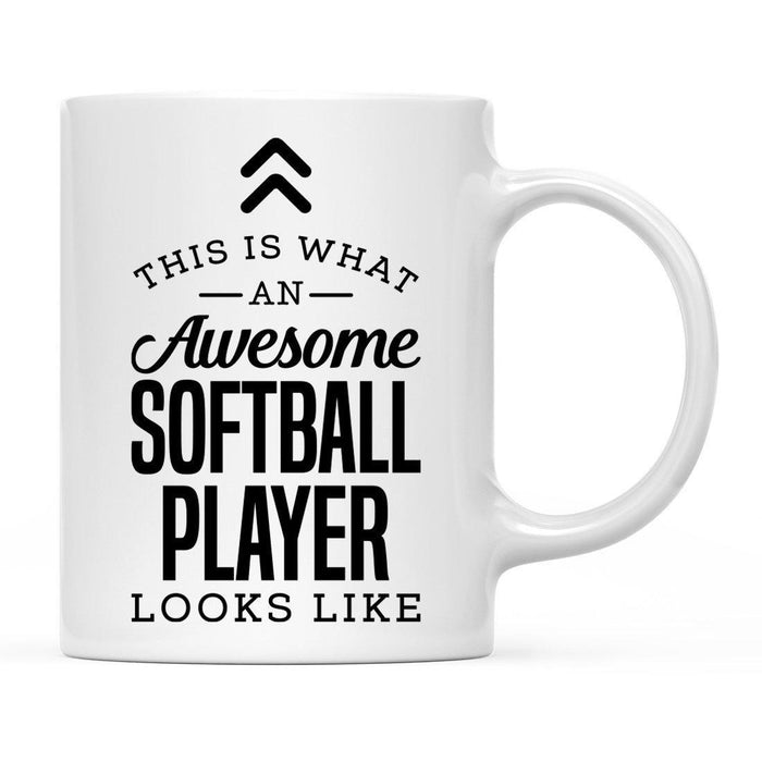 This Is What An Awesome Looks Like Sports Coffee Mug Collection 2-Set of 1-Andaz Press-Softball Player-