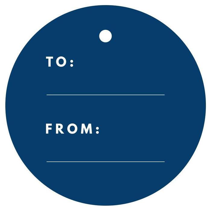 To / From Circle Gift Tags, Modern Style-Set of 24-Andaz Press-Ivory-