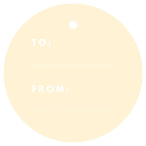 To / From Circle Gift Tags, Modern Style-Set of 24-Andaz Press-Ivory-