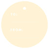 To / From Circle Gift Tags, Modern Style-Set of 24-Andaz Press-Ivory-