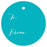 To / From Circle Gift Tags, Whimsical Style-Set of 24-Andaz Press-Aqua-