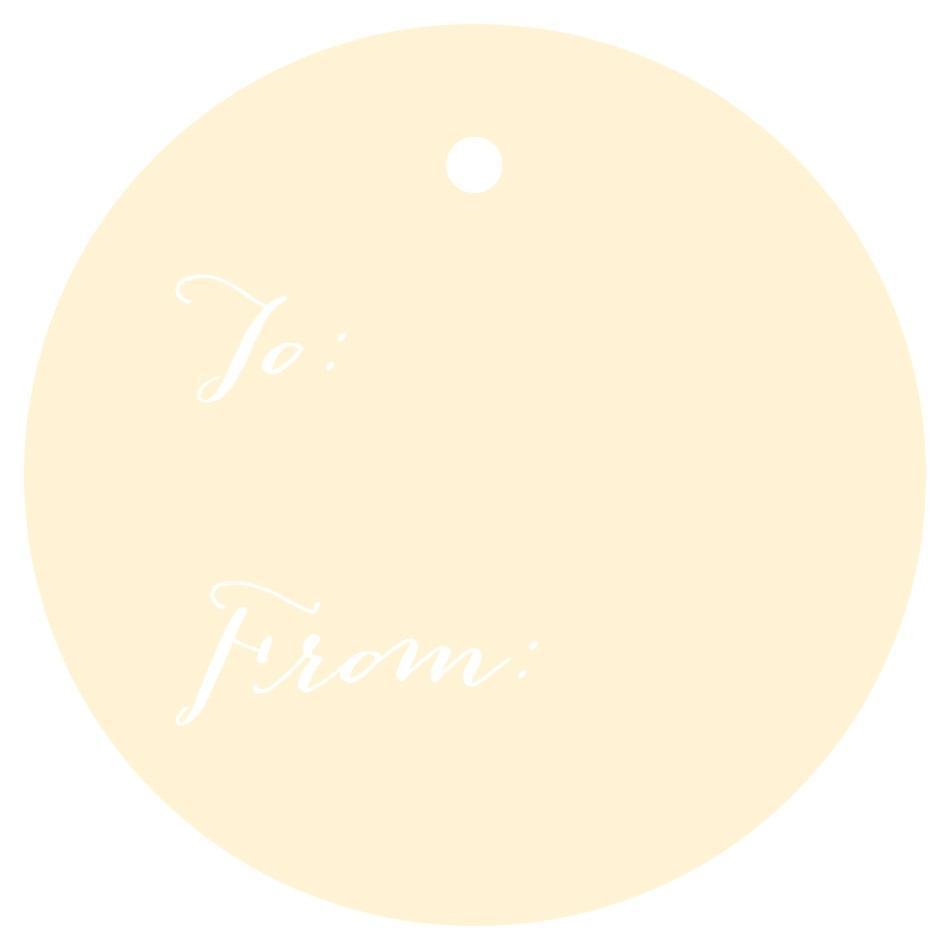 To / From Circle Gift Tags, Whimsical Style-Set of 24-Andaz Press-Ivory-