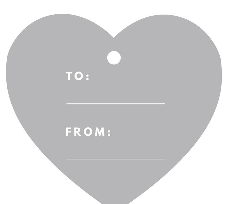 To / From Heart Gift Tags, Modern Style-Set of 30-Andaz Press-Ivory-