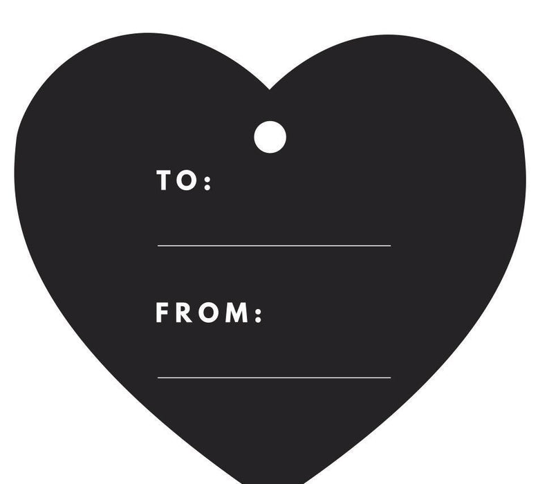 To / From Heart Gift Tags, Modern Style-Set of 30-Andaz Press-Ivory-
