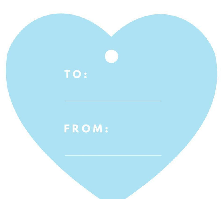 To / From Heart Gift Tags, Modern Style-Set of 30-Andaz Press-Baby Blue-