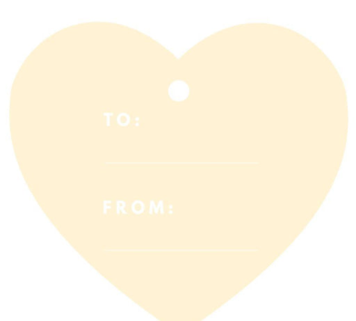 To / From Heart Gift Tags, Modern Style-Set of 30-Andaz Press-Ivory-