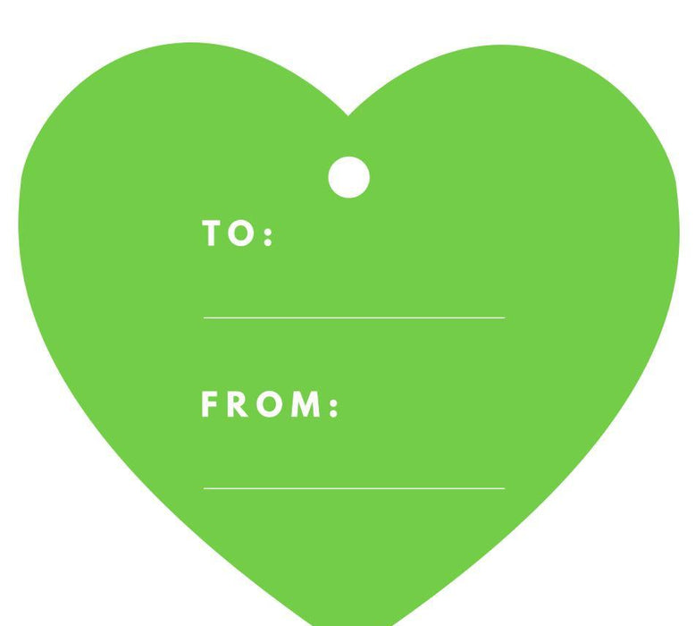 To / From Heart Gift Tags, Modern Style-Set of 30-Andaz Press-Kiwi Green-